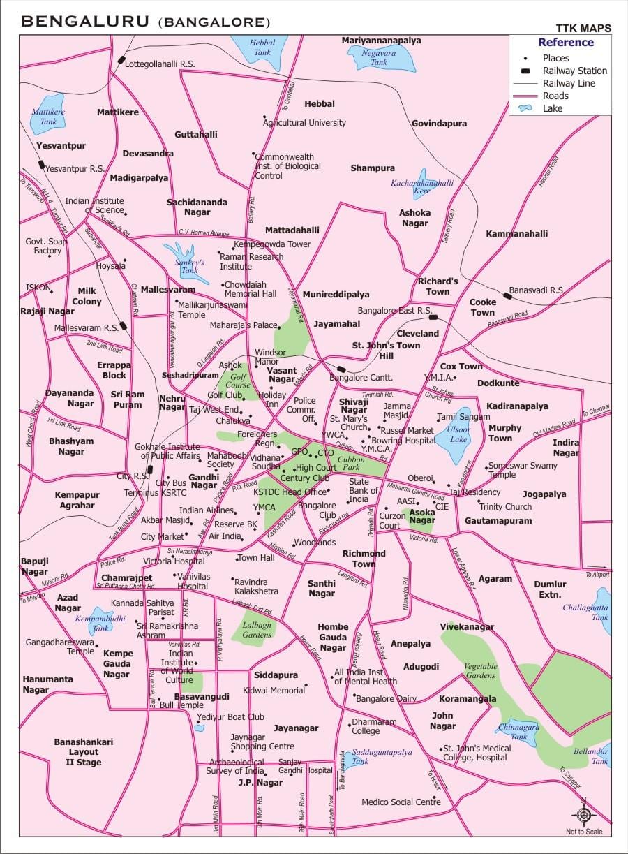 Бангалор корень карте