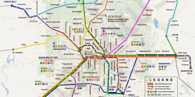 Карта железнодорожного вокзала Бангалора
